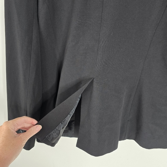 Norma Kamali Black Single Breasted Button Front Blazer Size 18 Careerwear - Picture 3 of 15